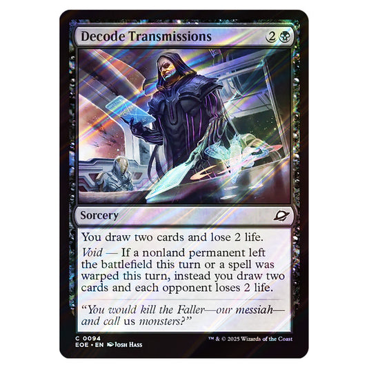Decode Transmissions 0094 card from the Magic The Gathering set Edge of Eternities