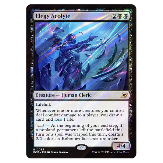 Elegy Acolyte 0097 card from the Magic The Gathering set Edge of Eternities