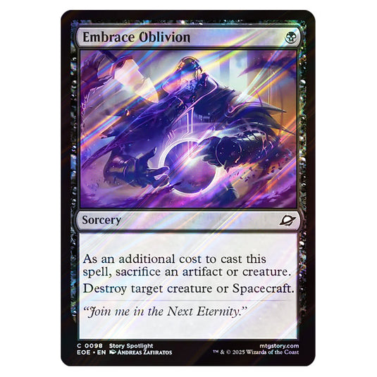 Embrace Oblivion 0098 card from the Magic The Gathering set Edge of Eternities