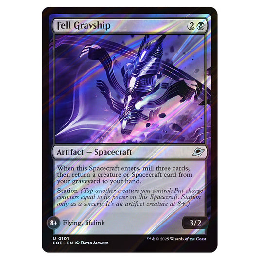 Fell Gravship 0101 card from the Magic The Gathering set Edge of Eternities
