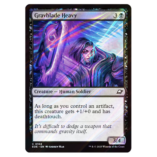 Gravblade Heavy 0102 card from the Magic The Gathering set Edge of Eternities