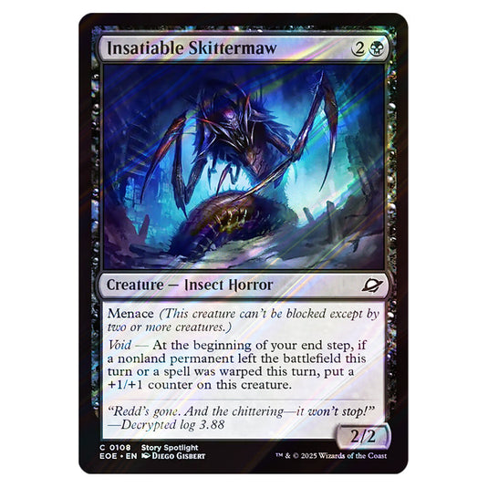 Insatiable Skittermaw 0108 card from the Magic The Gathering set Edge of Eternities