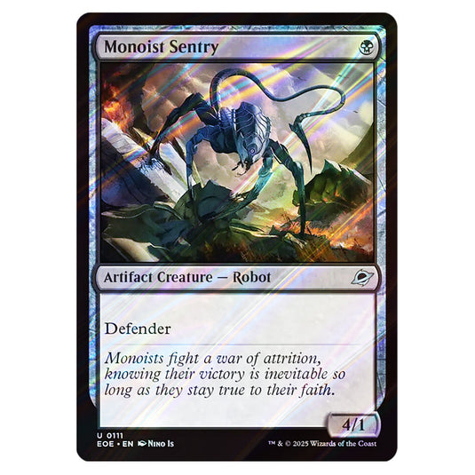 Monoist Sentry 0111 card from the Magic The Gathering set Edge of Eternities