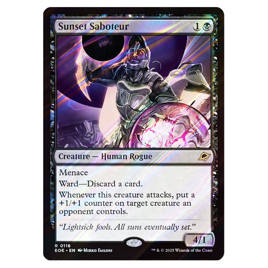 Sunset Saboteur 0116 card from the Magic The Gathering set Edge of Eternities