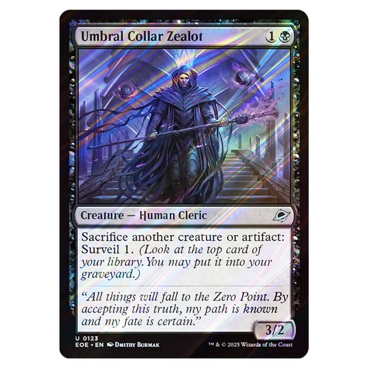Umbral Collar Zealot 0123 card from the Magic The Gathering set Edge of Eternities