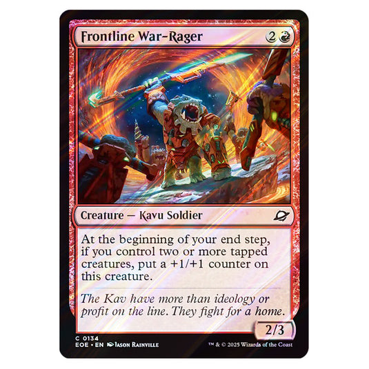 Frontline War-Rager 0134 card from the Magic The Gathering set Edge of Eternities