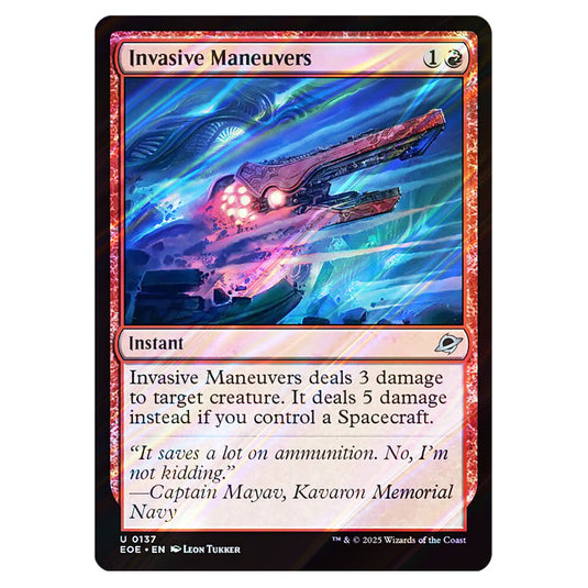 Invasive Maneuvers 0137 card from the Magic The Gathering set Edge of Eternities