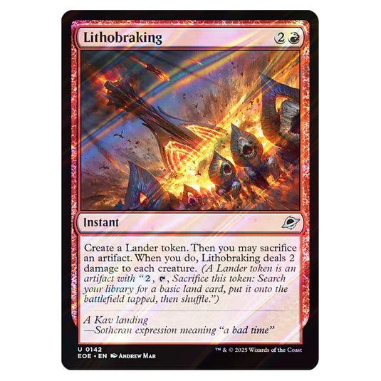 Lithobraking 0142 card from the Magic The Gathering set Edge of Eternities