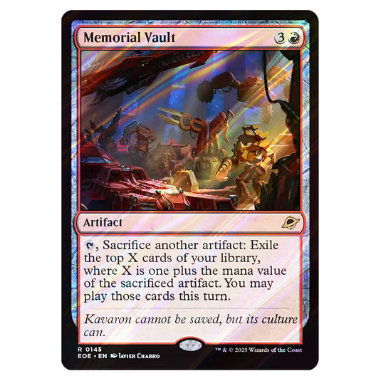 Memorial Vault 0145 card from the Magic The Gathering set Edge of Eternities