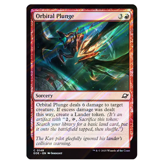 Orbital Plunge 0149 card from the Magic The Gathering set Edge of Eternities