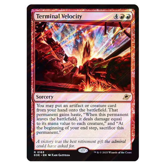Terminal Velocity 0163 card from the Magic The Gathering set Edge of Eternities
