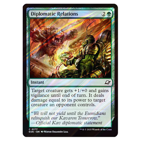 Diplomatic Relations 0177 card from the Magic The Gathering set Edge of Eternities