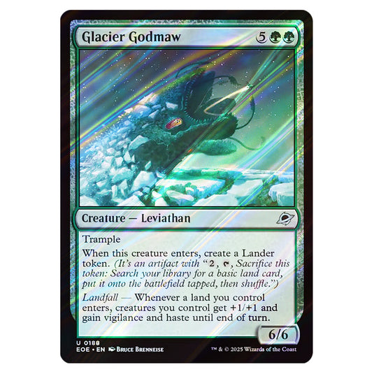 Glacier Godmaw 0188 card from the Magic The Gathering set Edge of Eternities