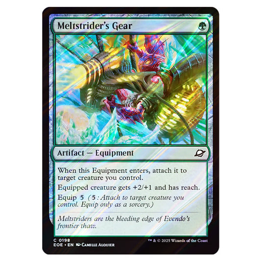 Meltstrider's Gear 0198 card from the Magic The Gathering set Edge of Eternities