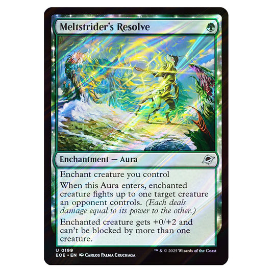 Meltstrider's Resolve 0199 card from the Magic The Gathering set Edge of Eternities