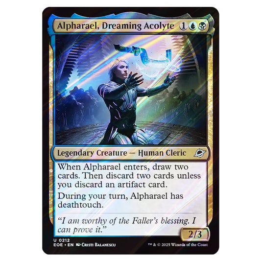 Alpharael, Dreaming Acolyte 0212 card from the Magic The Gathering set Edge of Eternities