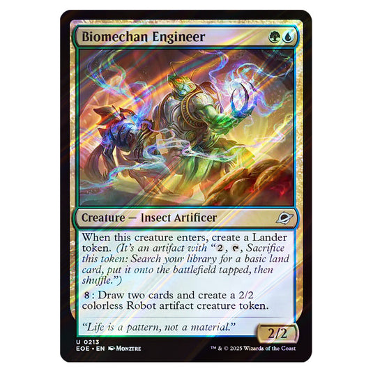 Biomechan Engineer 0213 card from the Magic The Gathering set Edge of Eternities
