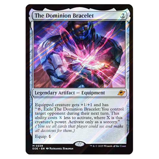 The Dominion Bracelet 0239 card from the Magic The Gathering set Edge of Eternities