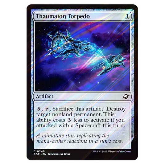 Thaumaton Torpedo 0246 card from the Magic The Gathering set Edge of Eternities