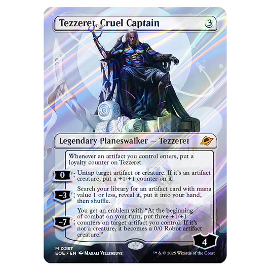 Tezzeret, Cruel Captain 0287 card from the Magic The Gathering set Edge of Eternities