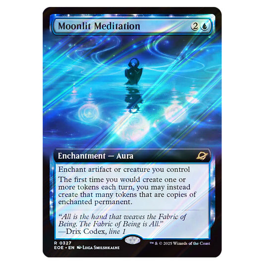 Moonlit Meditation 0327 card from the Magic The Gathering set Edge of Eternities