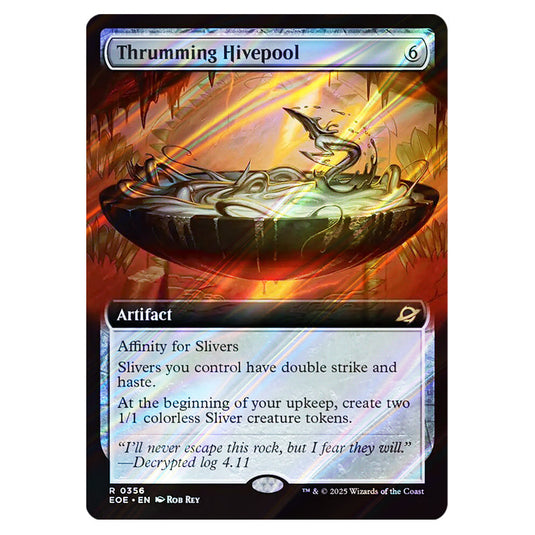 Thrumming Hivepool 0356 card from the Magic The Gathering set Edge of Eternities