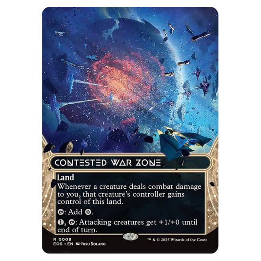 Contested War Zone 0008 card from the Magic The Gathering set Edge of Eternities - Stellar Sights