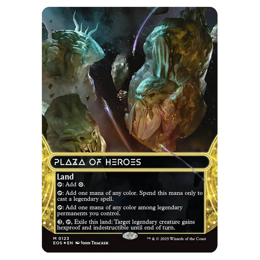 Plaza of Heroes 0123 card from the Magic The Gathering set Edge of Eternities - Stellar Sights