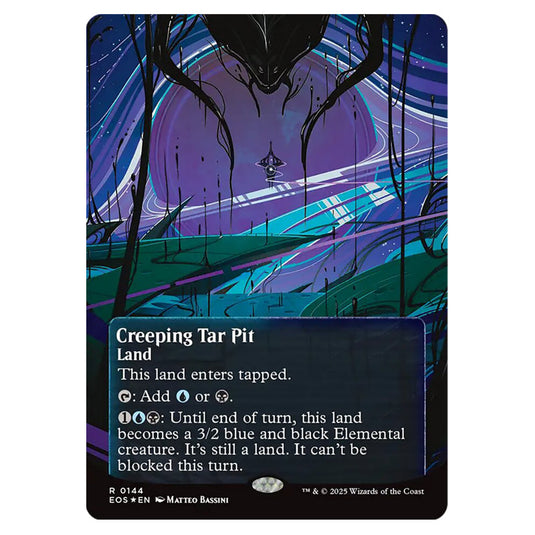 Creeping Tar Pit 0144 card from the Magic The Gathering set Edge of Eternities - Stellar Sights