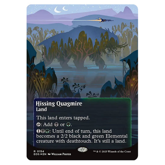 Hissing Quagmire 0154 card from the Magic The Gathering set Edge of Eternities - Stellar Sights