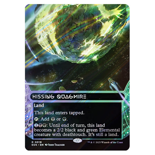 Hissing Quagmire 0019 card from the Magic The Gathering set Edge of Eternities - Stellar Sights