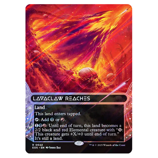 Lavaclaw Reaches 0022 card from the Magic The Gathering set Edge of Eternities - Stellar Sights