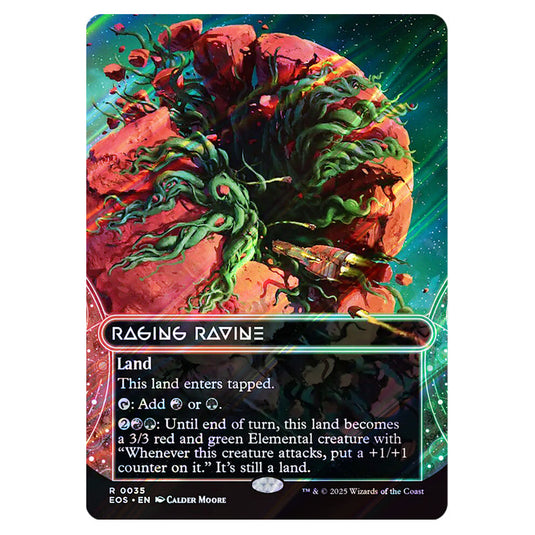 Raging Ravine 0035 card from the Magic The Gathering set Edge of Eternities - Stellar Sights