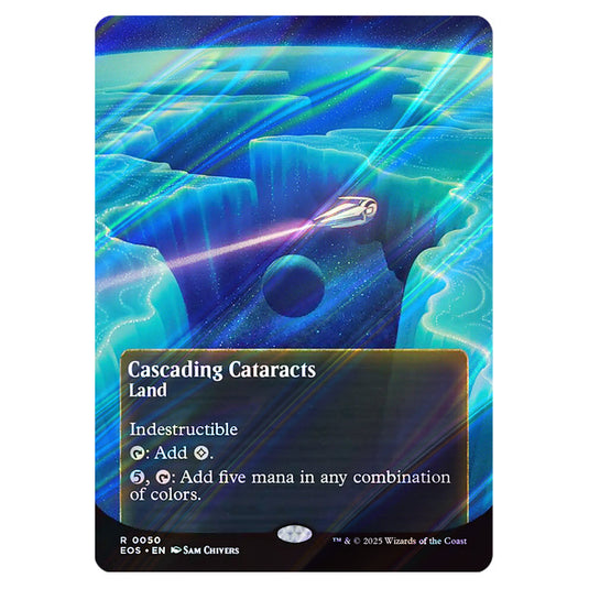 Cascading Cataracts 0050 card from the Magic The Gathering set Edge of Eternities - Stellar Sights