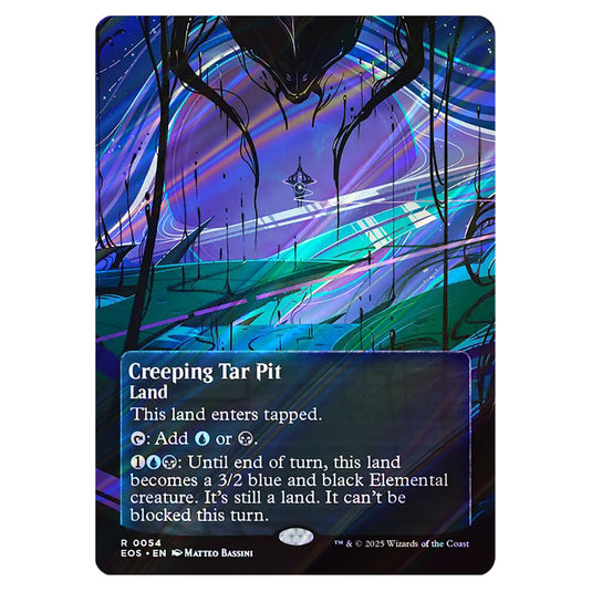 Creeping Tar Pit 0054 card from the Magic The Gathering set Edge of Eternities - Stellar Sights