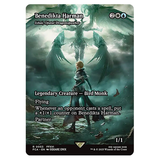 Ishai, Ojutai Dragonspeaker 0053 card from the Magic The Gathering set Universes Beyond - Final Fantasy: Through the Ages