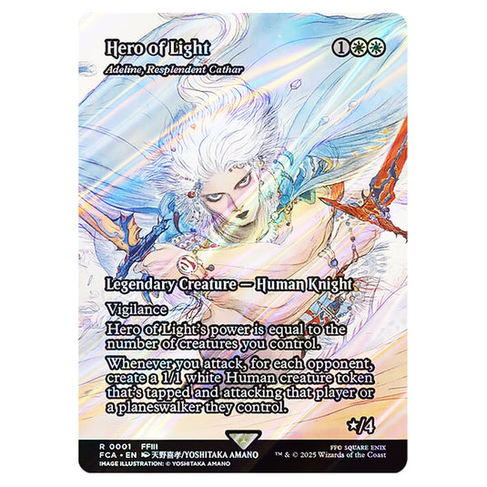 Adeline, Resplendent Cathar 0001 card from the Magic The Gathering set Universes Beyond - Final Fantasy: Through the Ages