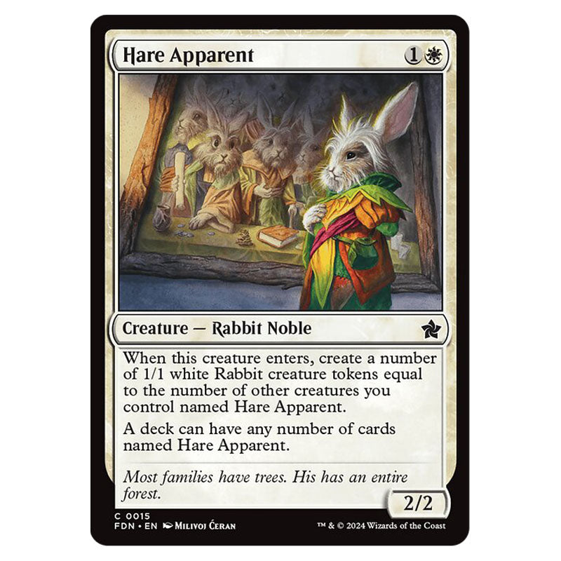 Magic The Gathering - Foundations - Hare Apparent - 0015 Magic The Gathering - Foundations - Hare Apparent - 0015