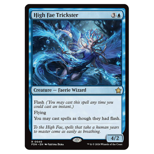 High Fae Trickster 0040 card from the Magic The Gathering set Foundations