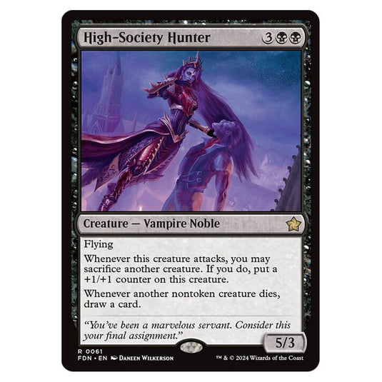 High-Society Hunter 0061 card from the Magic The Gathering set Foundations