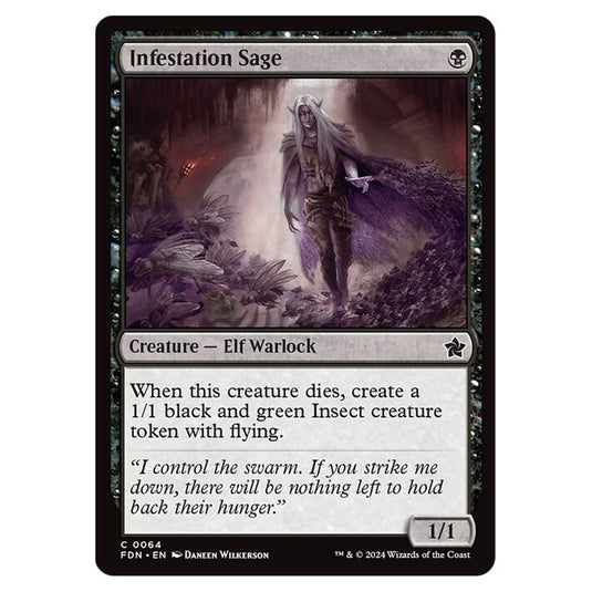 Infestation Sage 0064 card from the Magic The Gathering set Foundations