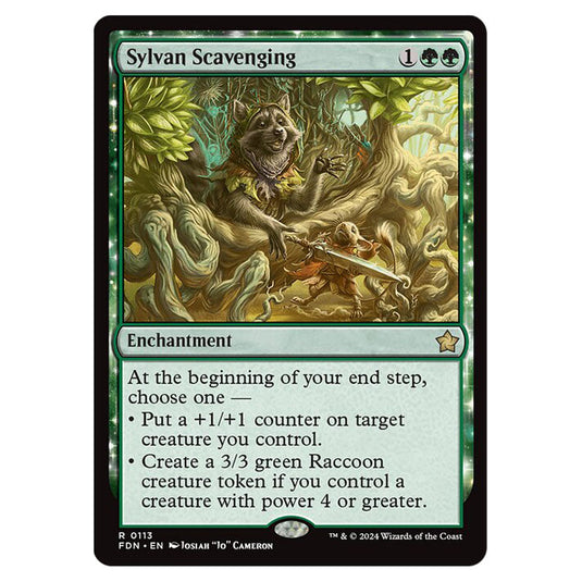 Sylvan Scavenging 0113 card from the Magic The Gathering set Foundations