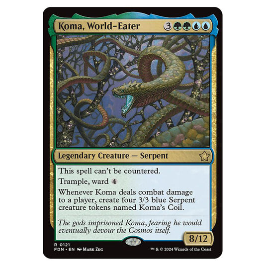 Koma, World-Eater 0121 card from the Magic The Gathering set Foundations