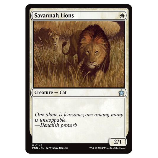 Savannah Lions 0146 card from the Magic The Gathering set Foundations