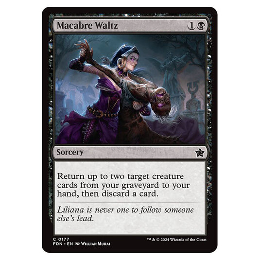 Macabre Waltz 0177 card from the Magic The Gathering set Foundations