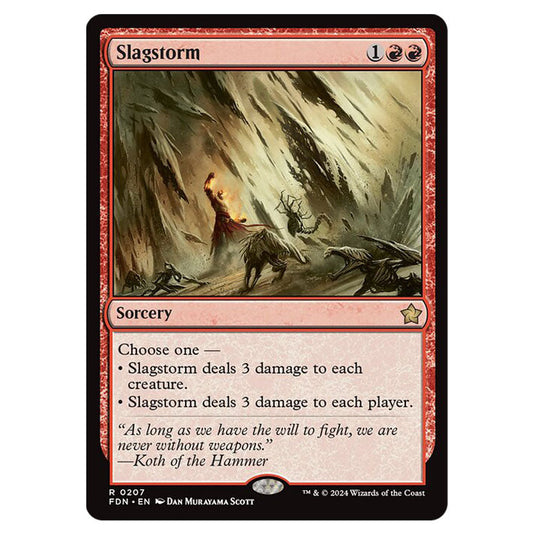 Slagstorm 0207 card from the Magic The Gathering set Foundations