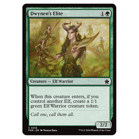 Dwynen's Elite 0218 card from the Magic The Gathering set Foundations