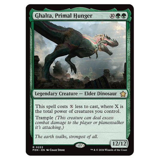 Ghalta, Primal Hunger 0222 card from the Magic The Gathering set Foundations