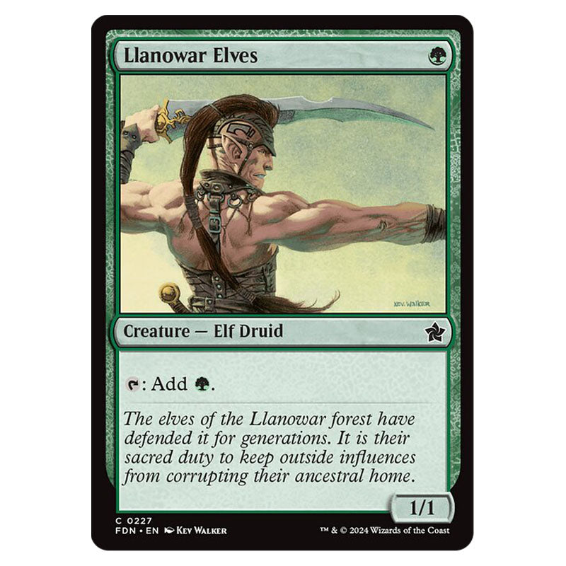 mtg foundations elf cards Magic The Gathering - Foundations - Llanowar Elves