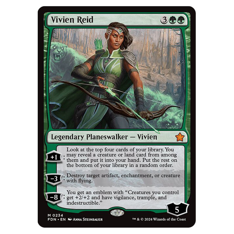 mtg vivien cards Magic The Gathering - Foundations - Vivien Reid